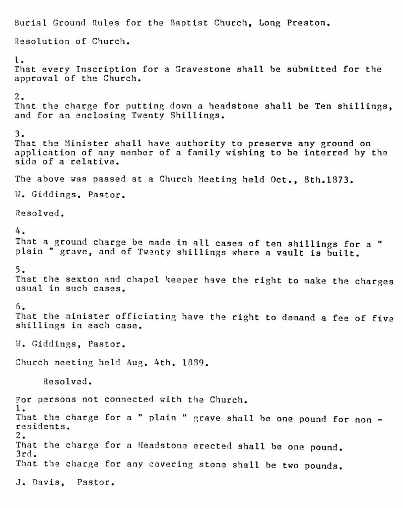 FD-BCMI 18 - P17.jpg - Long Preston Baptist Church - Burial Ground Rules